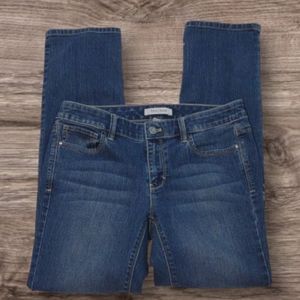 WHBM White House Black Market Blanc Mid Rise Blue Jeans